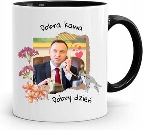 Bögre Fekete Elnök Andrzej Duda Jó Kávé