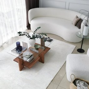 Kávésasztal BABYLON 40x105 cm barna/átlátszó