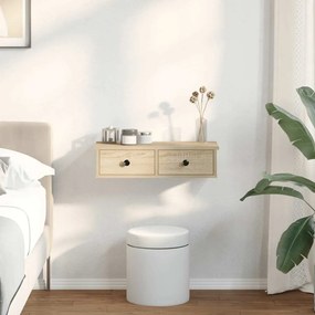 Falipolc fiókokkal sonoma tölgy 60x25x15 cm műszaki fa