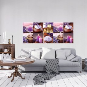 Flizelin fotótapéta Levendula &amp; Spa Pihenés otthon 250x104 Gyertyák +ragasztó