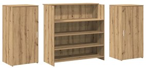 recepciós pult kézműves tölgy 200x50x103,5 cm szerelt fa