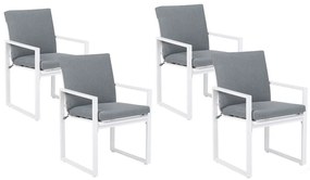 Szürke kerti szék négydarabos szettben PANCOLE Beliani