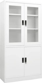 vidaXL fehér acél irodai szekrény 90 x 40 x 180 cm