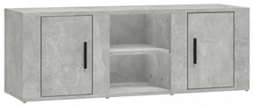 betonszürke szerelt fa TV-szekrény 100 x 31,5 x 35 cm