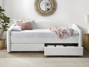 Egyszemélyes ágy 90 cm Clyde (krém). Akció -6%. 1092476