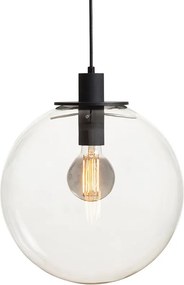 RENDL BOULDER 30 závěsná čiré sklo/černá 230V LED E27 15W