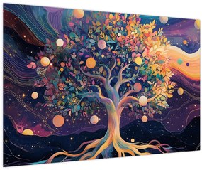 Kép – Lila fa tele energiával (90x60 cm)
