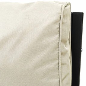 6 részes acél kerti ülőgarnitúra homokszínű párnákkal