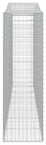 2 db íves horganyzott vas gabion kosár 400x50x160/180 cm