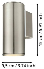 Eglo 94106 - LED-es kültéri világítás RIGA 1xGU10/3W/230V