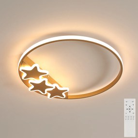 Lampa Sufitowa Led Wiszaca ZĆota Nowoczesna Sypialni Ćciemnialna+pilot 37W