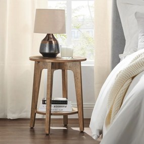 NORDIC dohányzóasztal, 40×50cm, barna Vasagle