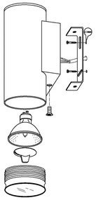 Eglo 33582 - RGBW LED kültéri dimmelhető lámpa RIGA 2xGU10/5W/230V IP44