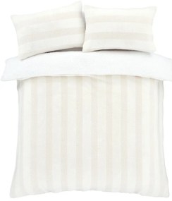 Krémszínű egyszemélyes mikroplüss ágyneműhuzat 135x200 cm Stripe Fur – Bianca