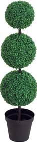 Outsunny Műanyag Fás Bokor 3 Gömbbel Ø 30 x 112H cm Zöld | Aosom