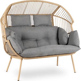 Sofa Ogrodowa Dwuosobowa KORYNT Szary