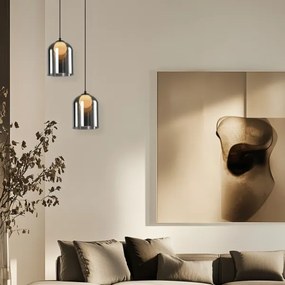 KLEA kábelcsillár 1xG9/15W/230V füstszínű fekete