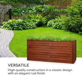 Blumfeldt Rust Grow, magaságyás, kerti magaságyás, horganyzott acéllemez, rozsdás kivitel
