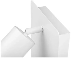 Fali spotlámpa polccal és USB töltővel 1xGU10/35W/230V fehér