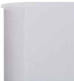 fehér 6-paneles szövet szélellenző 800 x 80 cm