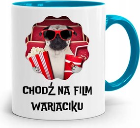 Kék Bögre Vicces Gyere Filmre nyomott mintával