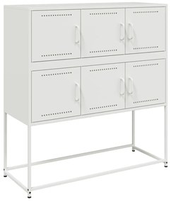 fehér acél tálalószekrény 100,5 x 39 x 107 cm