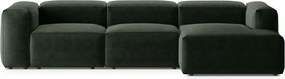Zöld sarokkanapé (jobb oldali-heverő résszel) Bergamo – Cosmopolitan Design