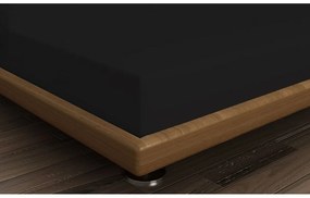 Fekete gumis pamut lepedő 140x200 cm – Mijolnir