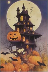 Fali kép Ijesztő villa 9 LED 60 x 40 cm