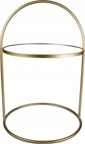 Dohányzóasztal Tükör Asztallap arany matt átm. 42cm