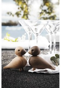 Bojesen Denmark Lovebirds 2 db dekorációs figura tömör tölgyfából - Kay