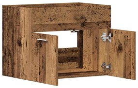 Antik fa szerelt fa mosdószekrény 60x38,5x46 cm