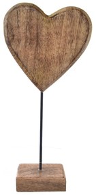 InDecor Szív mangófa alapon, 15 x 6 x 33 cm, 15 x 6 x 33 cm, L