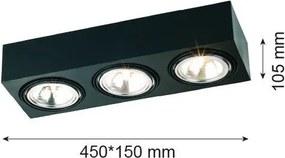 ARGON 1119 RODOS Kocka Mennyezeti Lámpa Fekete G9 IP20