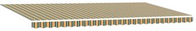Napernyő Csere Szövet 6x3.5 m Kerethez Zöld és Sárga