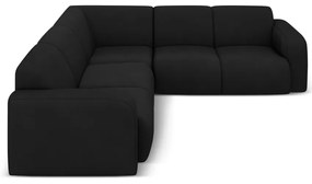 Fekete sarokkanapé (variálható-L alakú) Molino – Micadoni Home