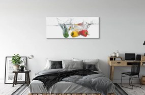 Üvegképek Színes paprika vízben 120x60cm