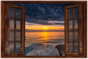 Poszterek 60x40 Sziklák Tenger Nap