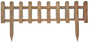 ROJAPLAST fenyőfából készült virágágyás kerítés, natúr - 100 cm ()