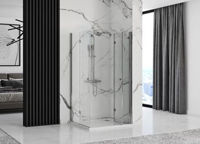 Rea Fold N2 zuhanykabin összecsukható ajtóval 110 (ajtó) x 70 (ajtó), 6mm átlátszó üveg, króm profil, KPL-07449