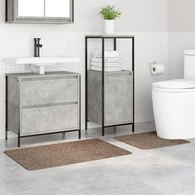 Fürdőszoba szőnyeg 2 pcs Barna 50 x 50 cm Polipropilén