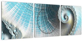 Egy texturált spirál képe (órával) (90x30 cm)