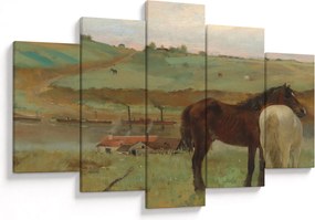 Kép - Edgar Degas, Horses in a Meadow, reprodukciók (150x105 cm)