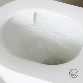 Laveo Desna Cycleon 2.0, falra akasztható WC csésze duroplast WC ülőkével, Vortex öblítés, fényes fehér, LAV-VMD_610S