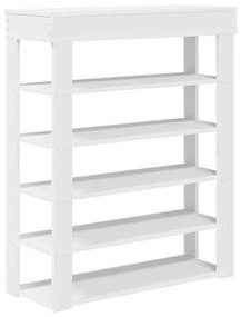 fehér szerelt fa cipőtároló szekrény 80x30x98 cm
