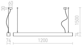 RED - Design Rendl - R12720 - LED Csillár zsinóron PESANTE LED/40W/230V