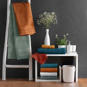 Zsályaszínű frottír pamut fürdőlepedő 70x130 cm Tendresse – douceur d'intérieur