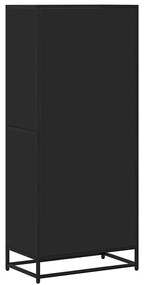 fekete szerelt fa könyvszekrény 60 x 35 x 139 cm