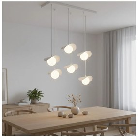 Kábelcsillár RITUAL 6xG9/8W/230V fehér