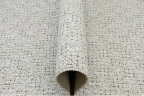 Hurokszőnyeg Bézs Krémszínű Kockás Filc Fantasy Nappaliba 150x250 cm